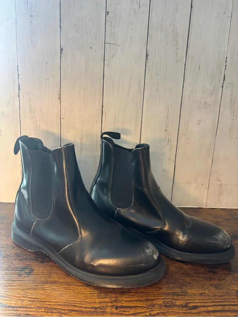 Dr. Martens Black Leather Chelsea Heeled Boots